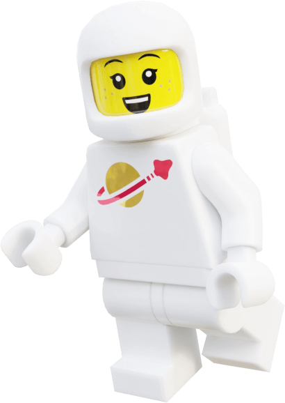 Biely LEGO kozmonaut